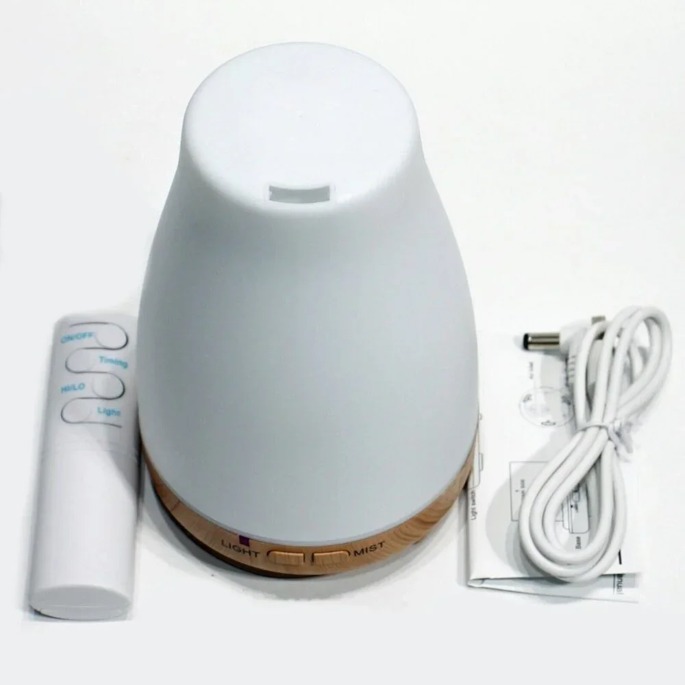 USB Essential Oil Diffuser 200ml Small Cool Mist Humidifier w/ Remote White